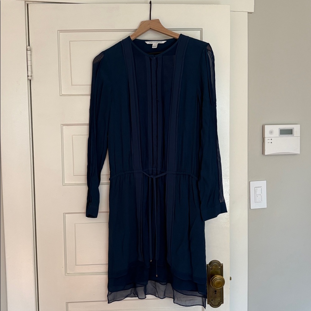 Diane Von Furstenberg Deep Blue Blouse